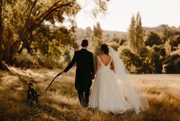 Bridal party posing at Rathmoy Estate