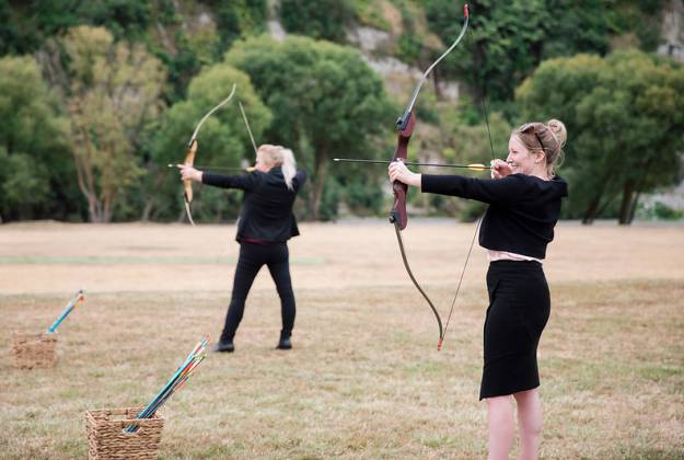 Outdoor corporate retreat area at Rathmoy Estate