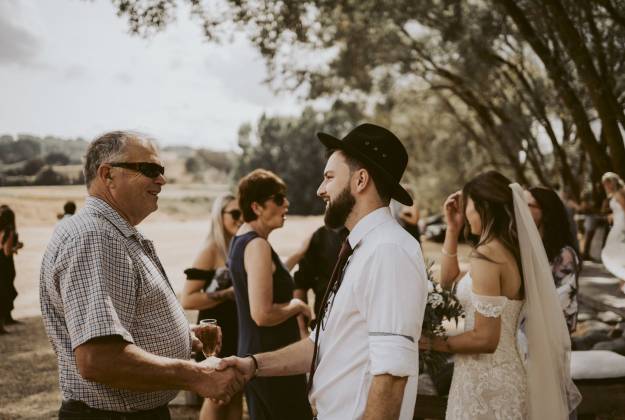 Wedding reception table setup at Rathmoy Estate
