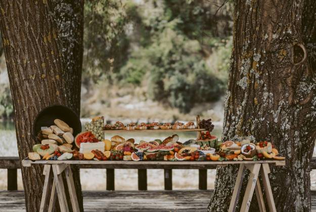 Intimate wedding reception setup at Rathmoy Estate