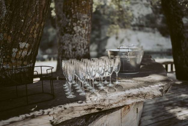 Romantic table setting for intimate wedding at Rathmoy Estate